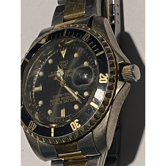 Jules Jurgensen Watch Sea Diver 7371 Two Tone Screw-Down Crown Water Resistant - Picture 11 of 12